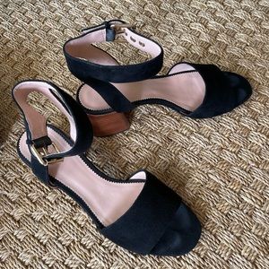 J Crew black suede sandals 🖤